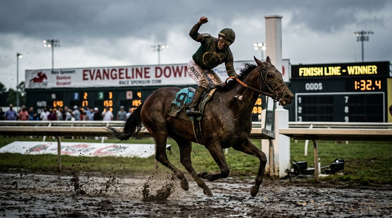 Cold Hits in First and Last Races at Muddy Evangeline Downs