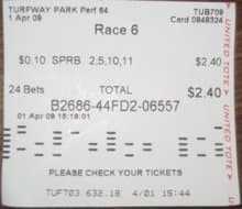 Makes Whopping $631.18 on a $2.40 Superfecta Box at Turfway Park!